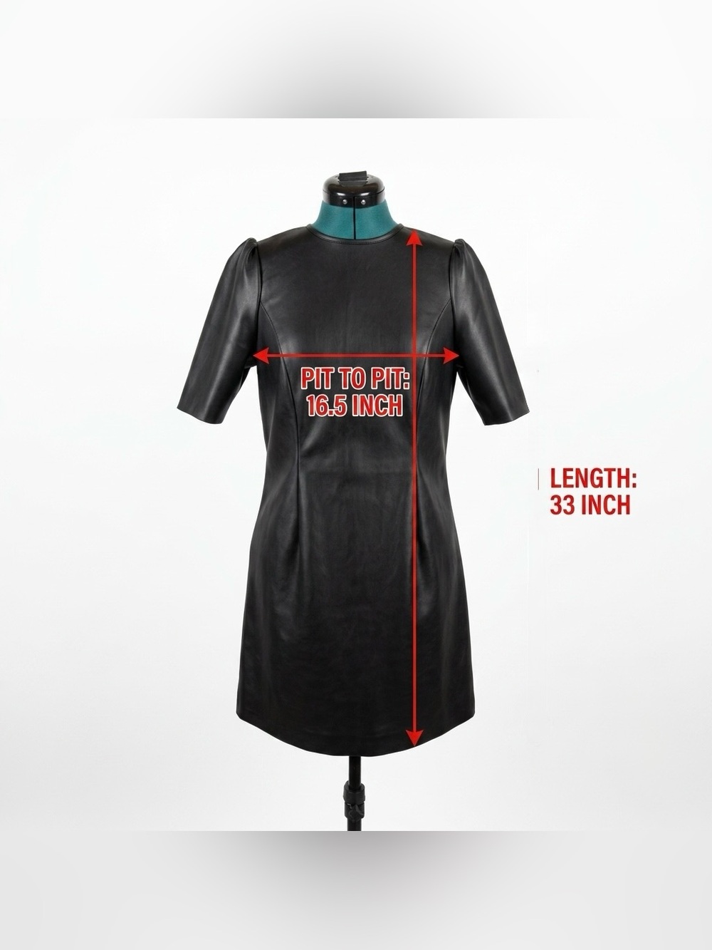 Noisy May Black Faux Leather Mini Dress - Picture 7 of 7